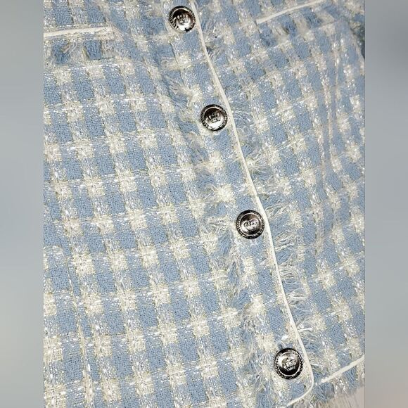 NWT Walter Baker Callista Jacket in Nautical Tweed Blue - Picture 13 of 13